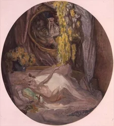 Femme sur un lit