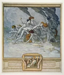 Illustration de la « Divine Comédie » de Dante, Enfer, chant XXX : 22, 1921