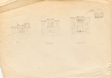 Croquis pour la villa atelier de Matsch - Façade du jardin