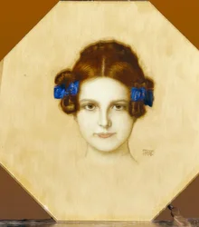Franz von Stuck, Mary avec des rubans bleus