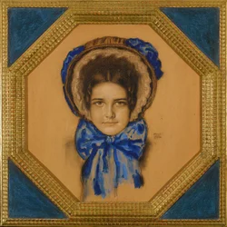 Marie avec un chapeau (type capot)