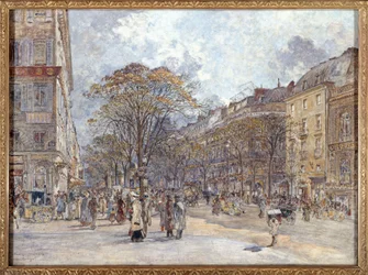 French: Le boulevard des Italiens, aspect du matin