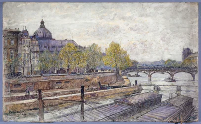 French: Le quai Conti et le pont des Arts