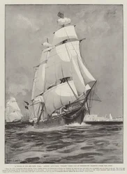 Un aperçu de la vieille vie maritime, HMS Active et HMS Volage sortant du port de Portsmouth uniquement à la voile