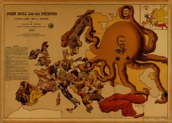 John Bull et ses amis. Une carte sério-comique de l’Europe