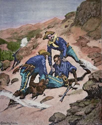 Le sauvetage du caporal Scott pendant la campagne de Geronimo de 1886