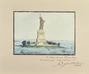 Statue de la Liberté, île de Beldoe, New York, 1888