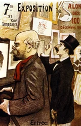 Affiche de la 7e Exposition du Salon des 100. Décembre 1894. Paul Verlaine