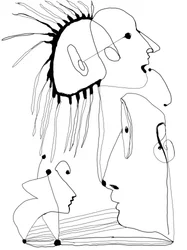 Faces de lignes abstraites
