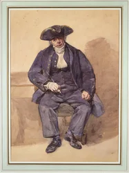 Portrait de John Adams, alias John Wilkinson, officier marinier, âgé de 78 ans