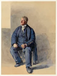 Portrait de John Lovell, âgé de 70 ans. Batelier sur la Tamise en tant que pensionnaire de Greenwich