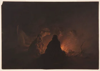Bédouins en camp la nuit