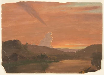 Étude de nuages au coucher du soleil
