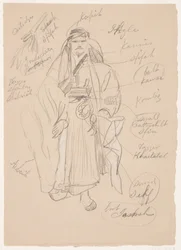Dessin, Homme arabe, probablement février 1868