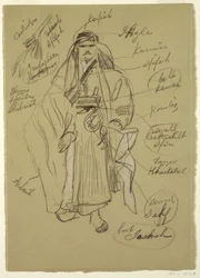 Dessin, Homme arabe, probablement février 1868
