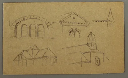 Dessin, études architecturales, Autriche ( ), 1868