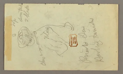 Dessin, garçon avec turban, peut-être 1868