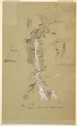 Dessin, Cascade entre Ceppo Morelli et Macugnaga