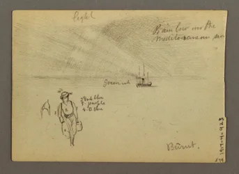 Dessin, Château au bord de l