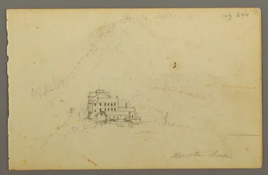 Dessin, Maison de la montagne de Catskill, 1844