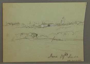 Dessin, ville de Londres, peut-être 1869