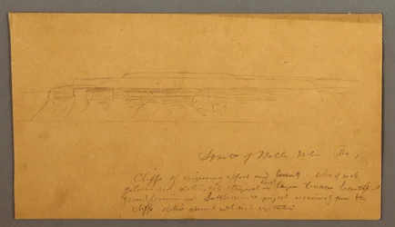 Dessin, falaises, peut-être 1859