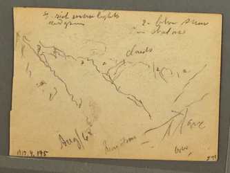 Dessin, Jungfrau couverte de nuages, Interlaken, Suisse, août 1868