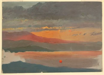 Dessin, Études de nuages au coucher du soleil, 1860-70