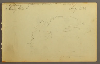 Dessin, étude de nuages, 1844