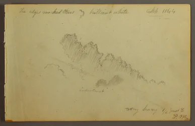 Dessin, étude de nuages, 1844