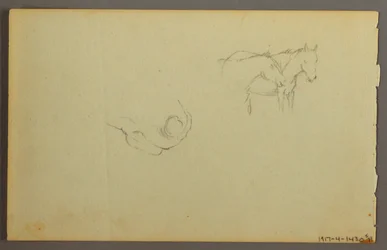 Dessin, étude de nuages, 1844