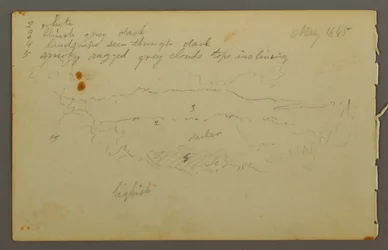 Dessin, étude de nuages, 1844