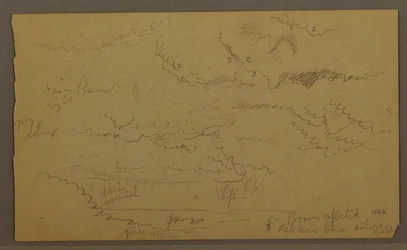 Dessin, étude de nuages, peut-être 1860