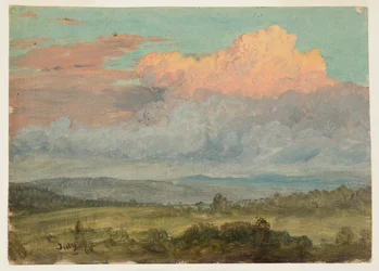 Dessin, nuages, vallée de l