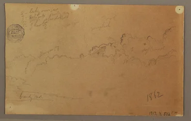 Dessin, ciel nuageux, 1863