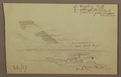 Dessin, ciel nuageux, 1867