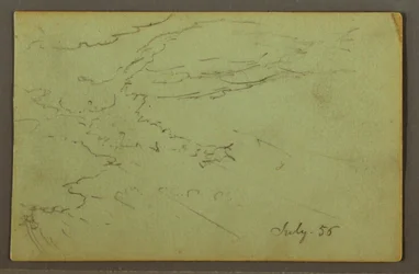 Dessin, ciel nuageux, juillet 1856