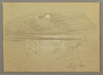 Dessin, ciel nuageux, juillet 1870