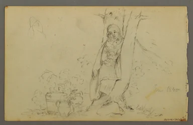 Dessin, bâtiments de ferme éloignés, 1844