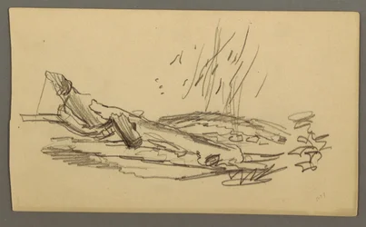 Dessin, Arbre tombé, peut-être 1877