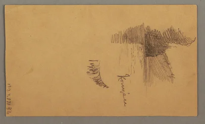 Dessin, études de figures, figure dans un bateau, poisson, peut-être 1868