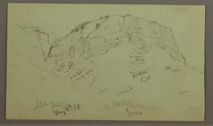 Dessin, Flat Rocky Hill, 4 mai 1868