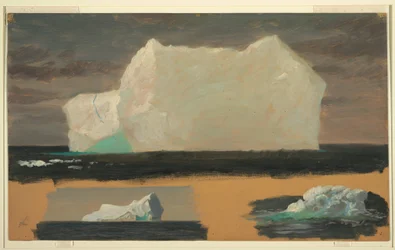 Dessin, icebergs flottants près de Twillingate, Terre-Neuve, 4 juillet 1859