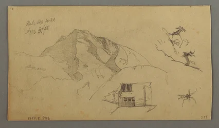 Dessin, Glacier, 21 août 1868