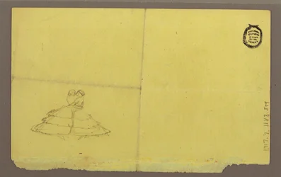 Dessin, île Goat et chutes canadiennes, peut-être 1856