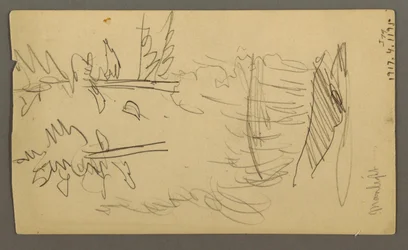 Dessin, chaîne de montagnes, peut-être 1877