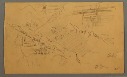 Dessin, Hillside, février 1869 