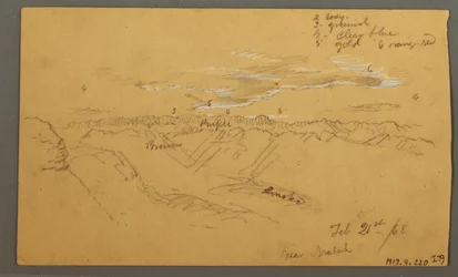Dessin, Hillside, février 1869 