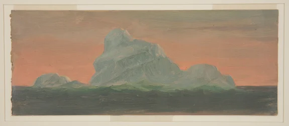 Dessin, Iceberg dans le ciel du soir, juin 1859