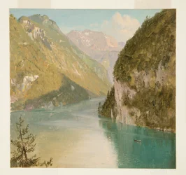 Dessin, Königssee, Bavière, juillet 1868